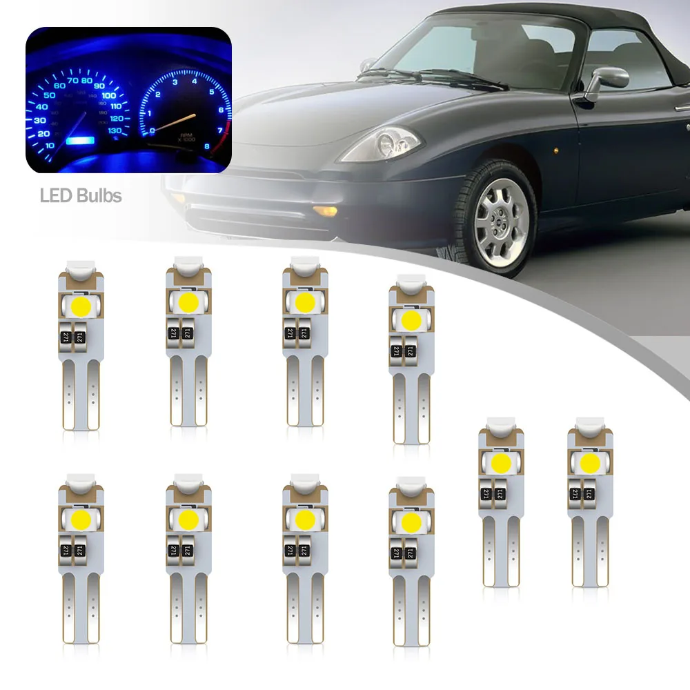Velocímetro Led para coche, bombillas de retroiluminación para salpicadero, para Fiat Tipo, Barchetta, Croma, Punto, Palio, Elba, 10 piezas