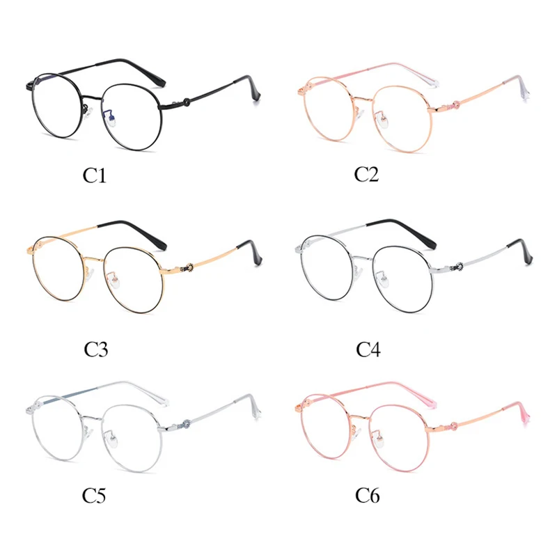 Eyeglasses Frame Round Glasses Optical Frame Full Rim Alloy Eyewear for Men and Women Prescription Eye Glasses Spectacles