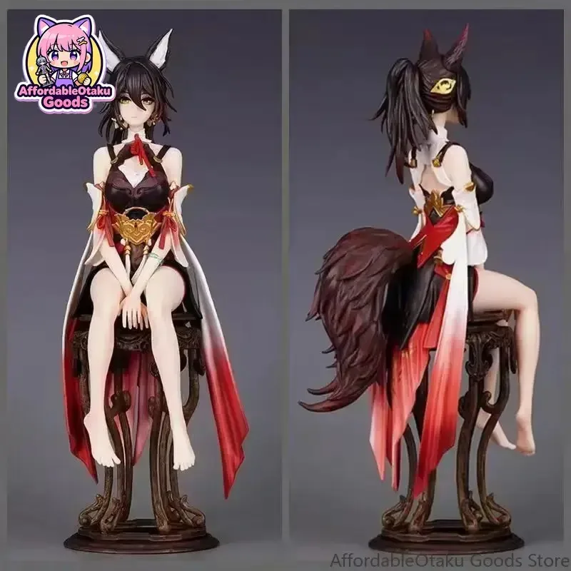 Honkai Star Rail Tingyun Figure 27.5cm, Fox Girl Qipao Banquet Nine Tails 1/7 Scale PVC GK Finished Model Desktop Decor Gift