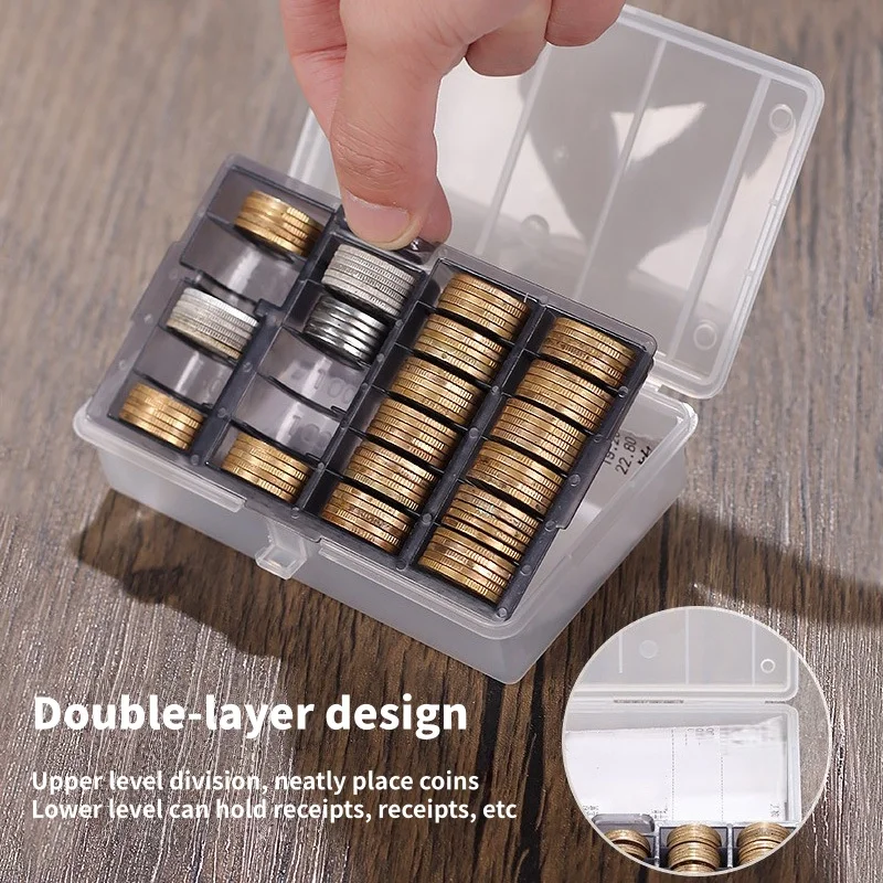 Caja de almacenamiento de monedas multifuncional con estuche interior azul o negro para organizar monedas coleccionables, accesorio para el hogar y la oficina, jordan 1 travis scott, caja de almacenamiento plegable, contenedores de almacenamiento de monedas de plástico de 28 mm