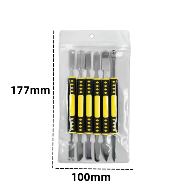 6 قطعة المعادن عتلة المتطفل افتتاح أداة إصلاح عدة للهاتف المحمول دفتر المزدوج رؤساء المعادن Spudger أدوات يدوية المنزل