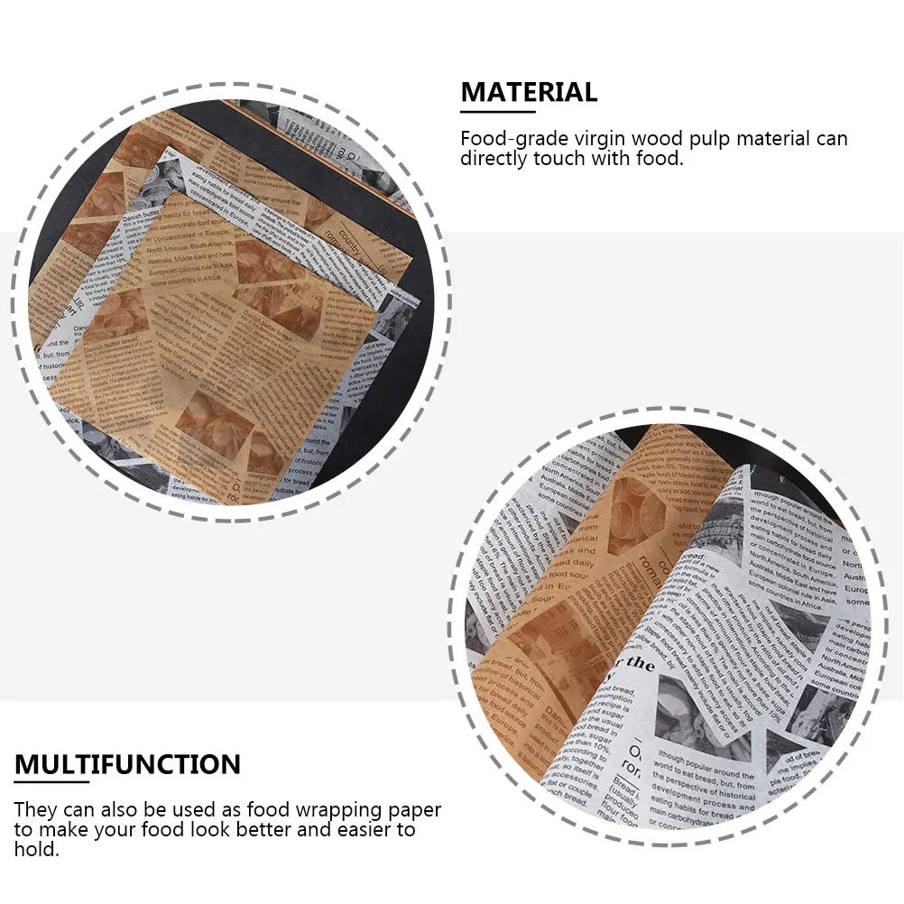 

500 Pcs Baking Paper Kitchen Accessories Oil Absorbing Non-stick Food for Party Greaseproof Fryer Pad