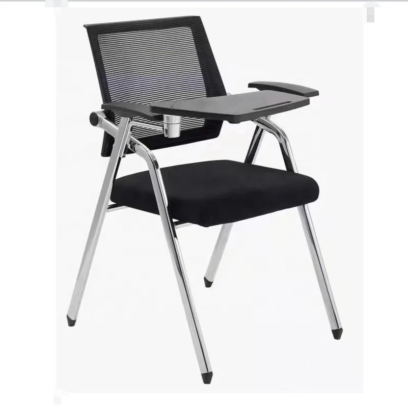 

Ebunge Low MOQ School Furniture Office Chair Adult Study Mesh Folding Training Chair With Writing Pad for School