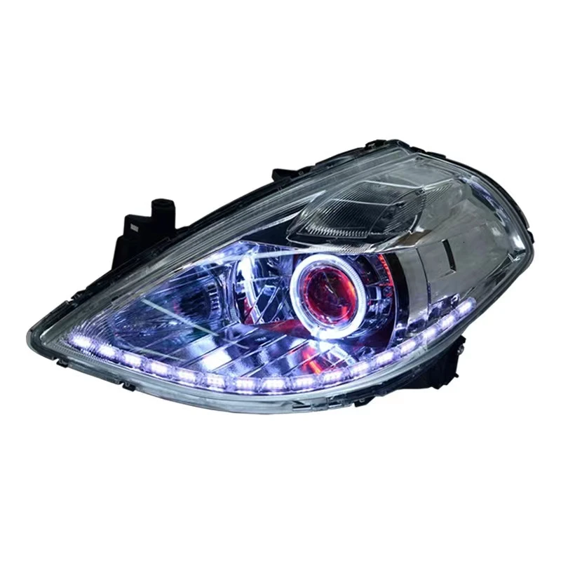 

For Nissan Tiida LED Headlight assembly DRL daytime running light lamp Xenon angel eye Car accessories accesorios para auto