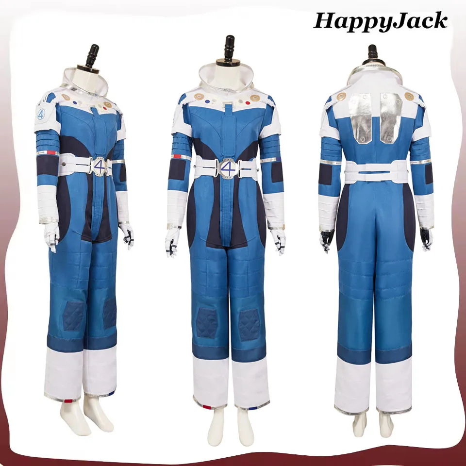 

Susan Storm Cosplay Invisible Woman Costume Fantastic Movie Fourth Roleplay Blue White Space Suit Halloween Carnival Disguise