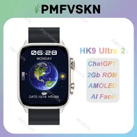 2023 HK9 Ultra 2 Smartwatch Amoled 2GB ROM ChatGPT Local Music Always On Display Sport Smart Watch PK HK8 Pro Max Upgraded