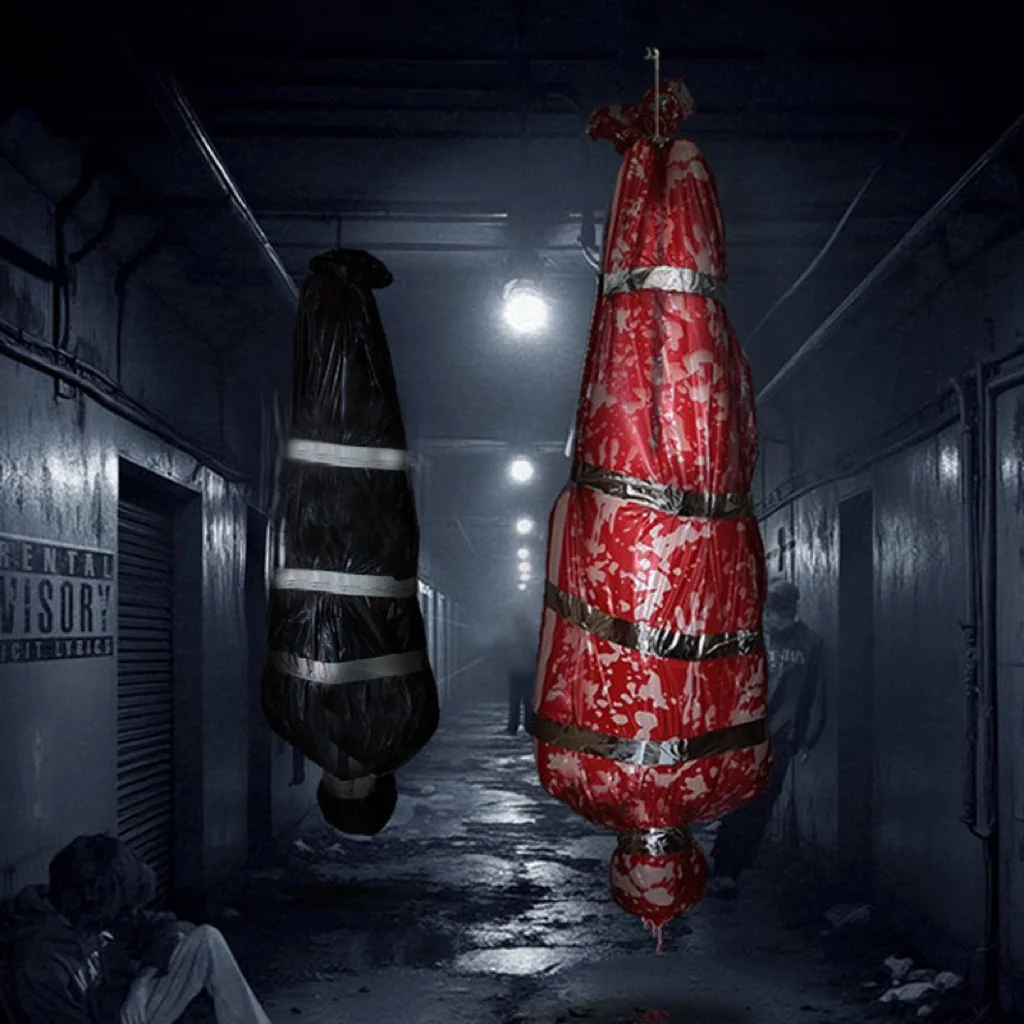 

Хэллоуин Страшный Труп Реквизит Ужас Кровавый Мешок Для Тела Загорнутый Декор Дом с Привидениями Кладовище Вечеринка Ужасающая Атмосфера Украшение