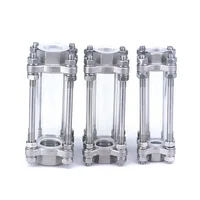 1/2 ""3/4"" 1 ""BSPT DN15 DN20 DN25 PN6 hembra 304 lente de flujo de acero inoxidable indicador de visión dioptrías