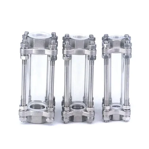 1/2 ""3/4"" 1 ""BSPT DN15 DN20 DN25 PN6 hembra 304 lente de flujo de acero inoxidable indicador de visión dioptrías