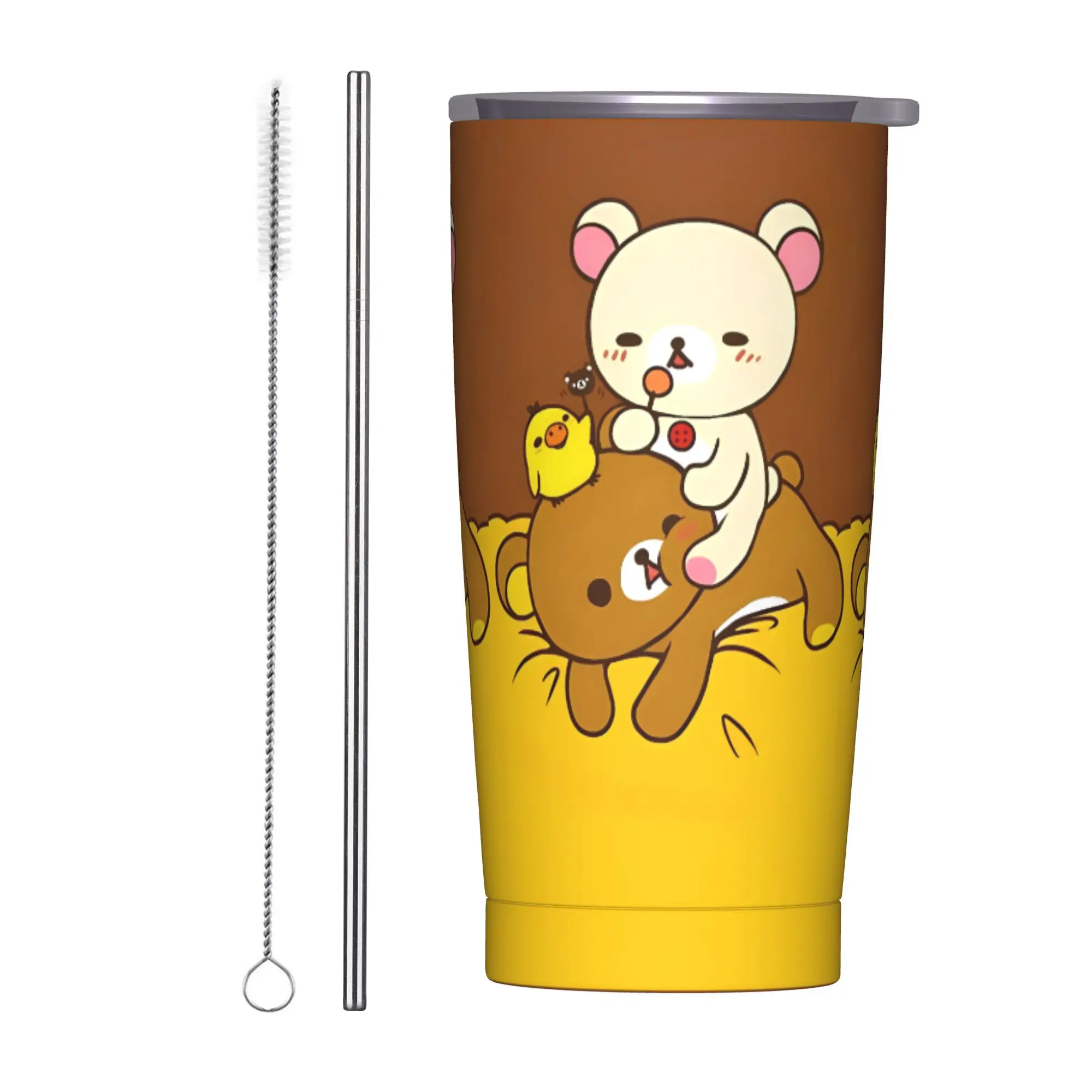 

Rilakkuma стакан из нержавеющей стали, дорожные кружки, чашка, большая емкость, термокружка, сохранение тепла, горячие напитки, чай с молоком, бутылка для воды