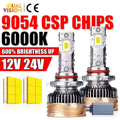 K5C PLUS H7 H11 H4 H1 Led Canbus Car Headlight 12V 24V H8 H9 HB3 9005 HB4 9006 9012 HIR2 K6C Copper Tube Fog Lamp 9054 CSP CHIPS