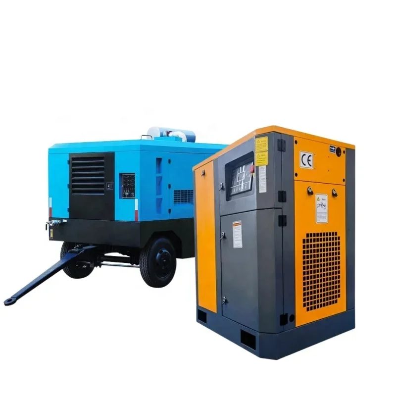 Screw Diesel Air Compressor Air Compressor Diesel Portable Mining Air Compressor Diesel with wheels