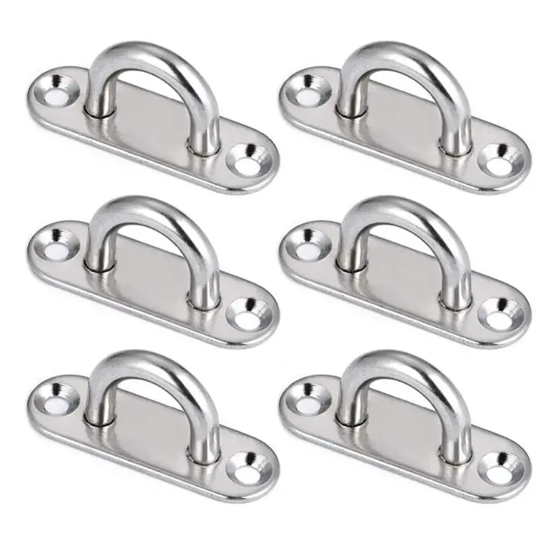 

304-M6 M5 M8 Oval Eye Board Marine Deck Buckle Staple Boat Shade Sail Mounting Fastening Set - 304 Marine Grade Stainless Steel