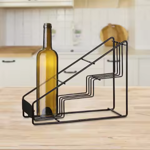 Coffee Syrup Rack Easy Installation Kitchen Countertop Organizer Drink Bottle