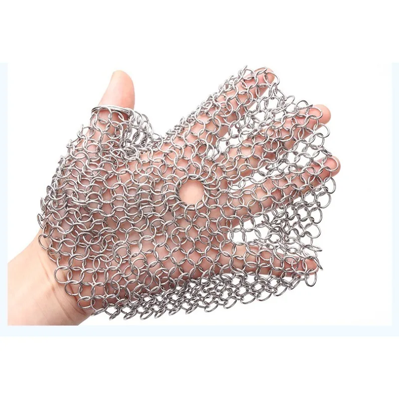 5Pcs Chainmail Scrubber Cleaner Premium 316L Stainless Steel Scrubber for Cast Iron Pots Pan BBQ Grill and All Kitchenware Items