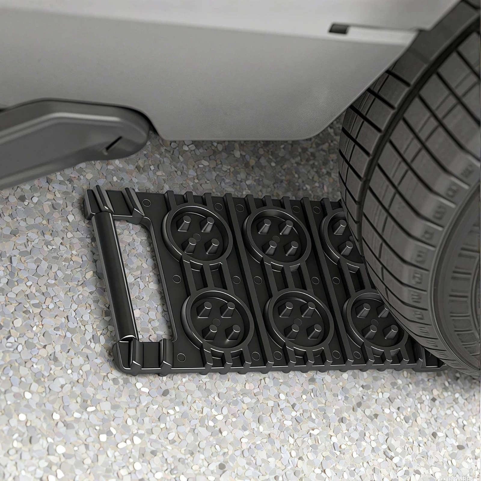 4 Pieces Automotive Emergency Traction Board Textured Traction Board with Carry Handle Snow Rescue Plate Rigid Sturdy