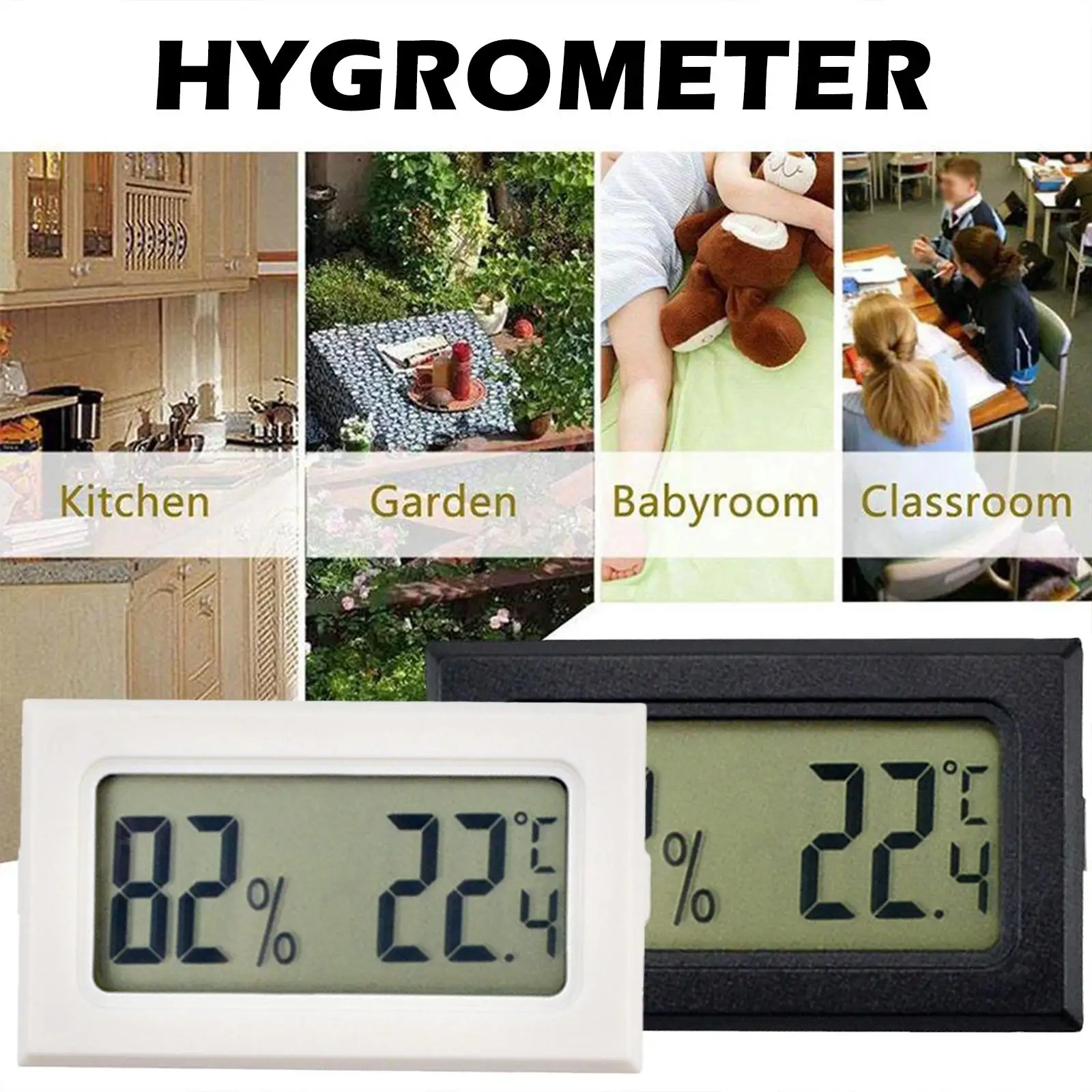 Digital Mini Thermo-Hygrometers LCD Indoor Convenient Temperature Sensor Humidity Meter Thermometer Hygrometer Gauge