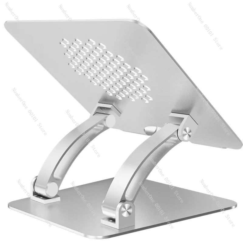 Aluminum Alloy Adjustable Laptop Stand Riser Ergonomic Computer Holder Height Elevation Base Hollow Cooling Bracket for MacBook