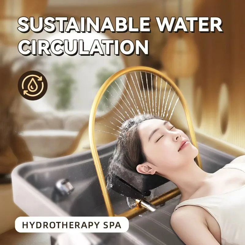 2025 Thai Style Hair Wash Bed, Water Circulation Hair Salon Rinse Headset Accessory Set