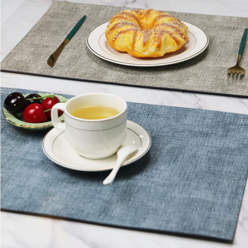 

Скандинавские подставки из искусственной кожи, двухцветные, водонепроницаемые, маслостойкие, теплоизоляционные, коврики для обеденного стола, подставки, роскошный стиль