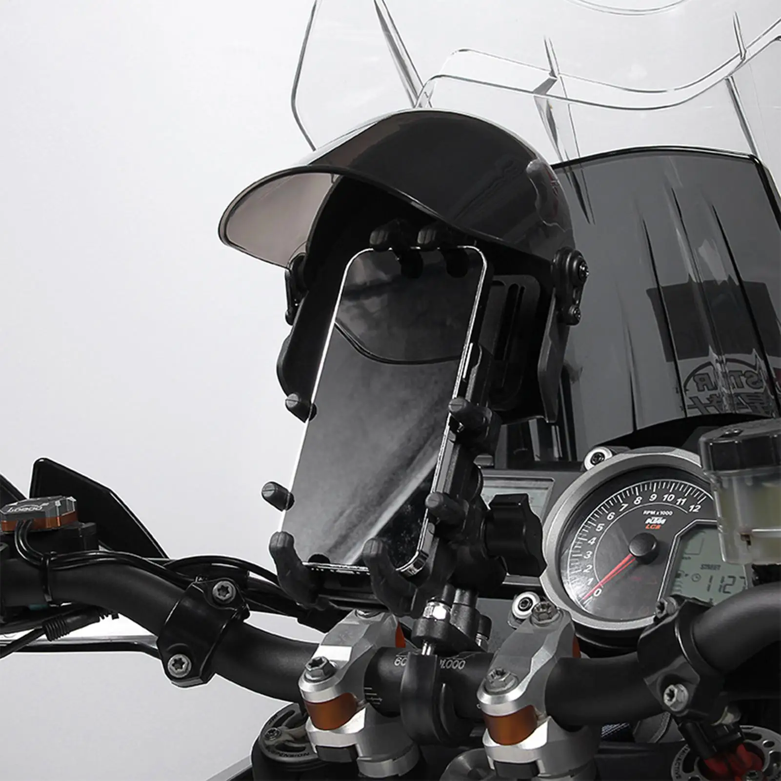 Guarda-chuva para celular, proteção solar portátil para motocicleta, capacetes para suporte de celular, proteção solar para motocicleta e bicicleta