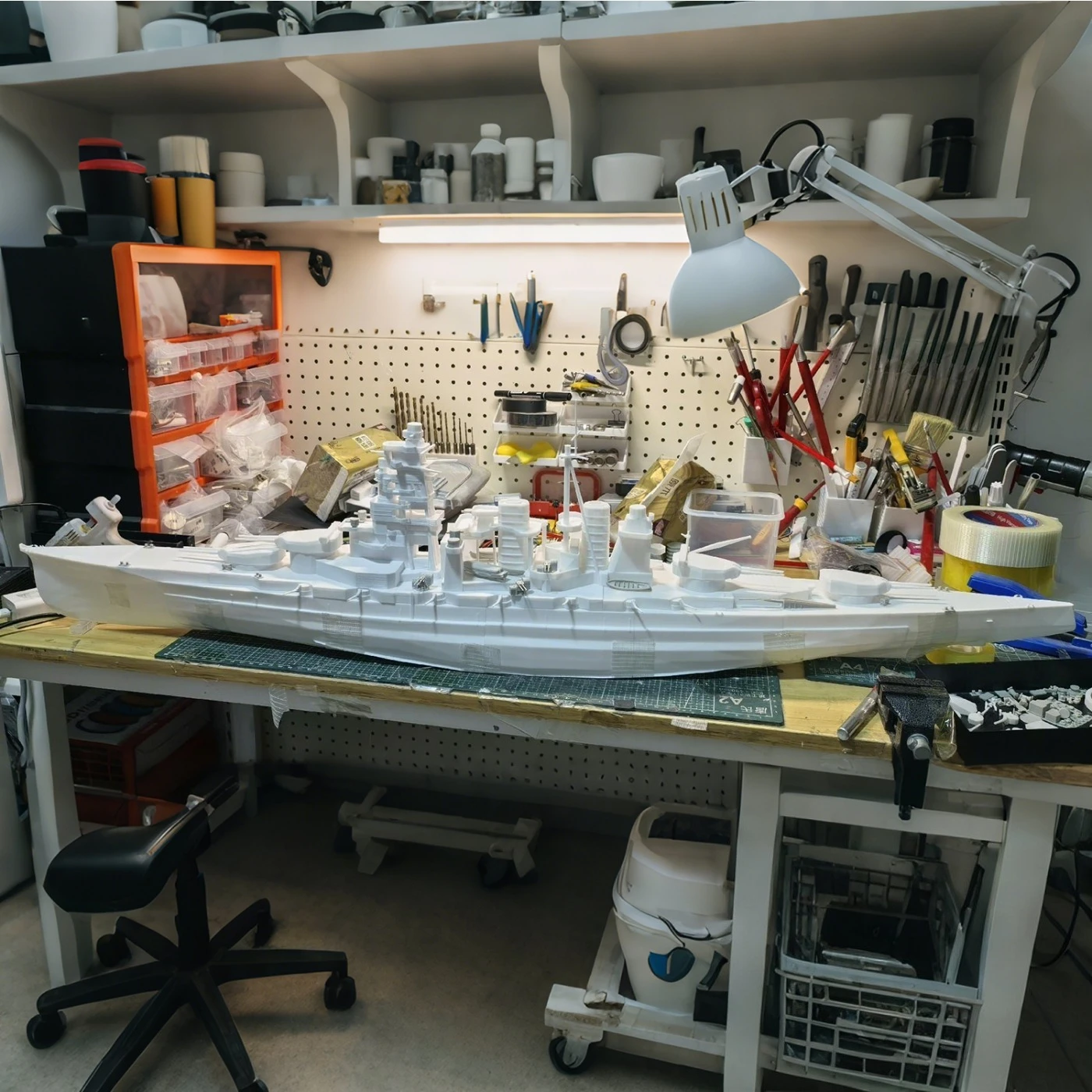 1/200 RC Ships 107cm Kongo WWII Battleship Remote Control Boat Light-cured Detail Parts RC Boat Model Kit Ship Toy Warship Model