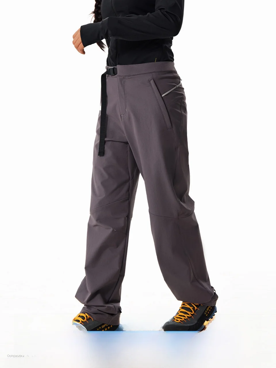 

CryingCenter Outdoor Hiking Casual Soft Straight Leg Work Trousers Long Pants Nylon Fabric Leisure Mountain Climbing