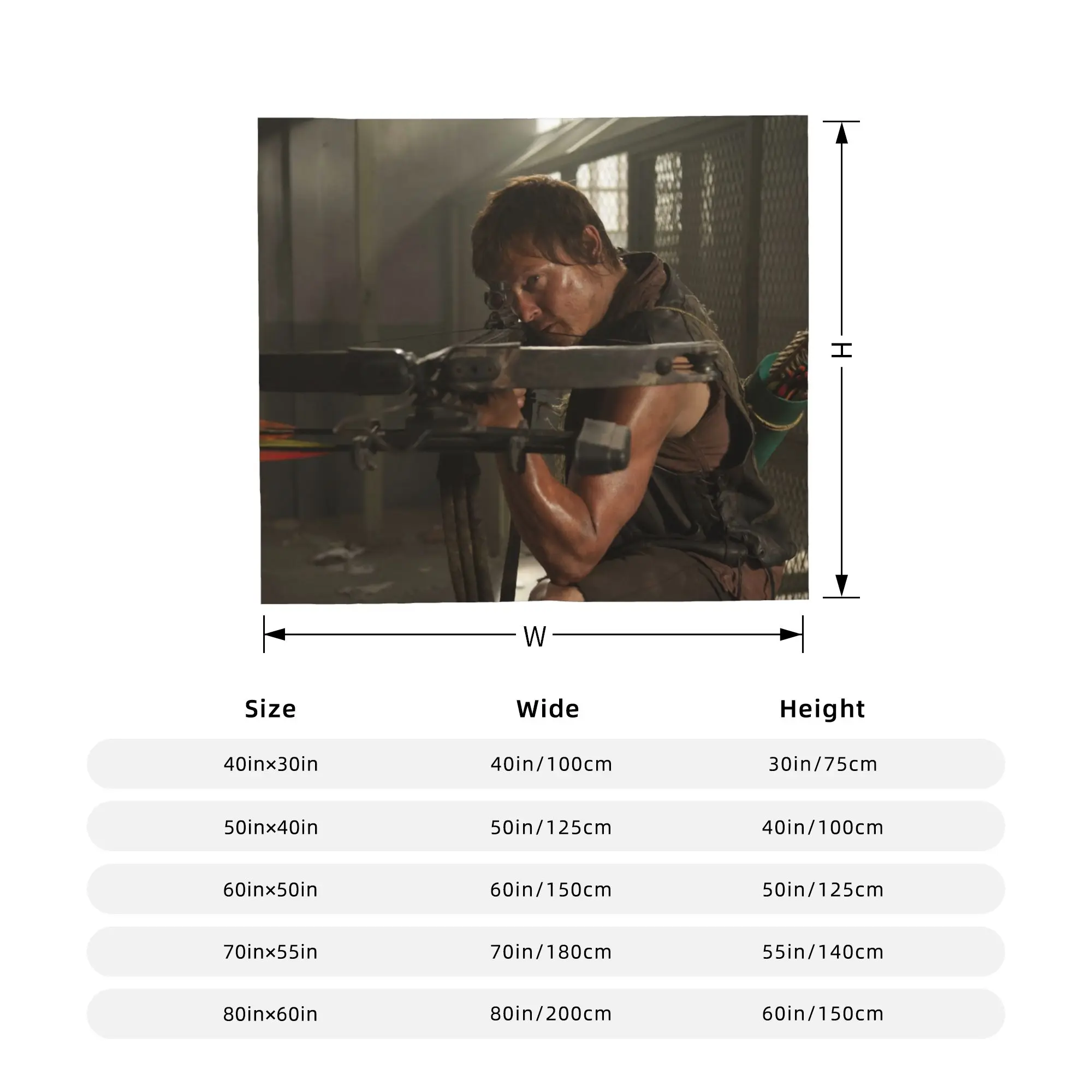 The Walking Dead Blanket Horror Daryl Dixon Wool Throw Blankets Airplane Travel Printed Soft Warm Bedspread