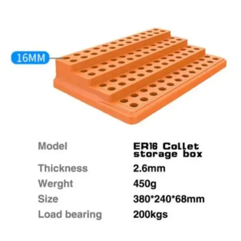 ER11 ER16 ER20 ER25 ER32 Spring Collet Storage Box Er Collet Hard Plastic Finishing Box Milling Machine For CNC Machining Ce