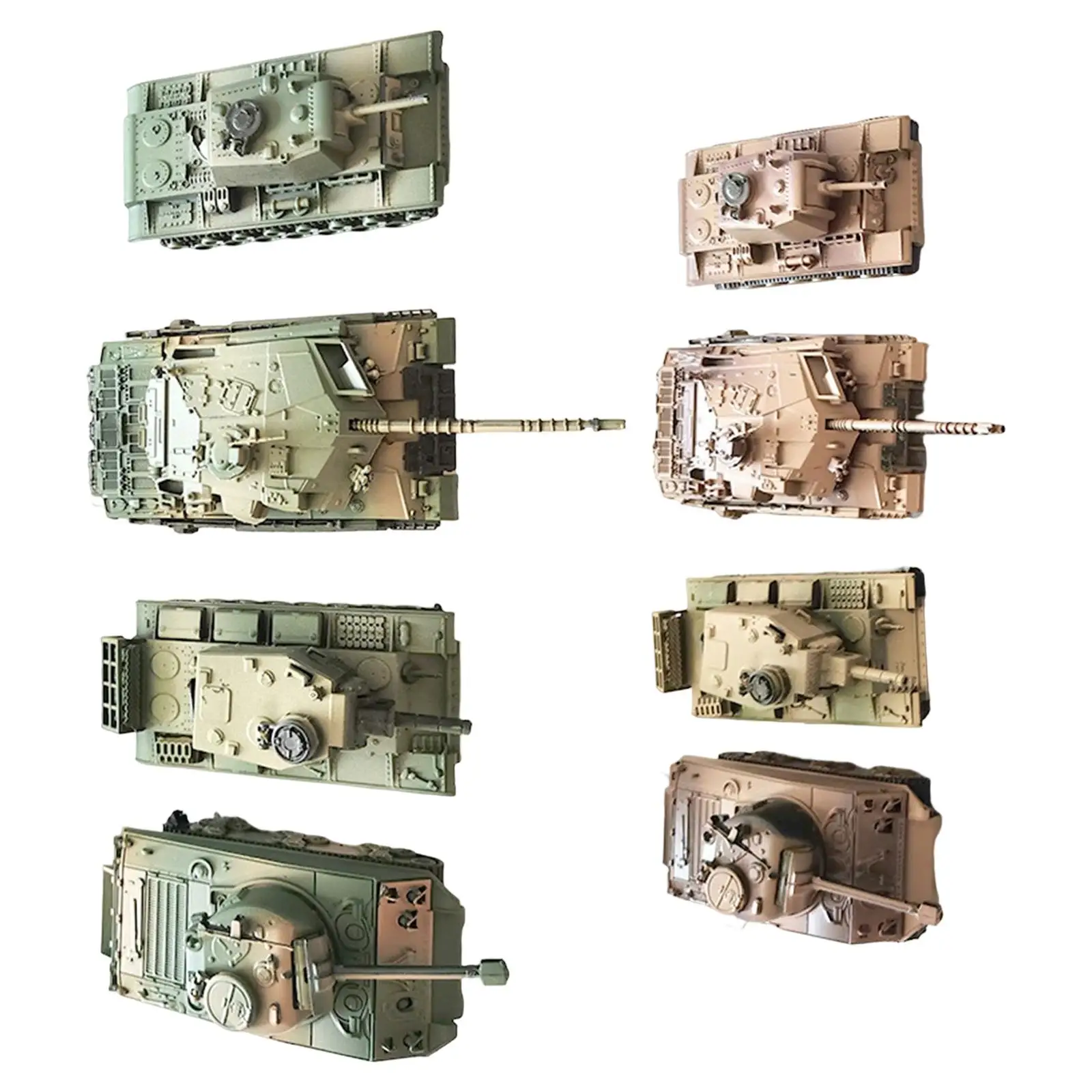 8x 1/72 Tank Toy Model Educational Toys Collectible for Children Gifts