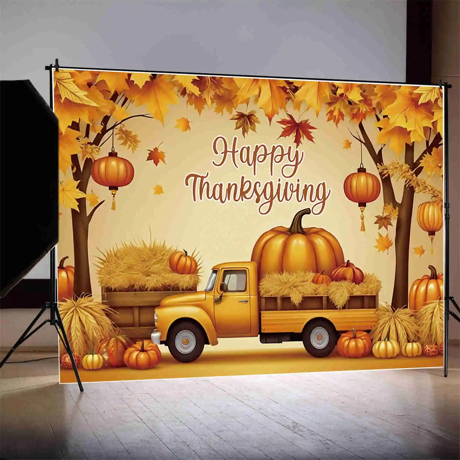 MOON.QG-خلفية التصوير الفوتوغرافي للأطفال ، الشكر ، مزرعة الخريف ، اليقطين ، خلفية فوتوزون ، استوديو الصور ، مستلزمات عيد الشكر ،