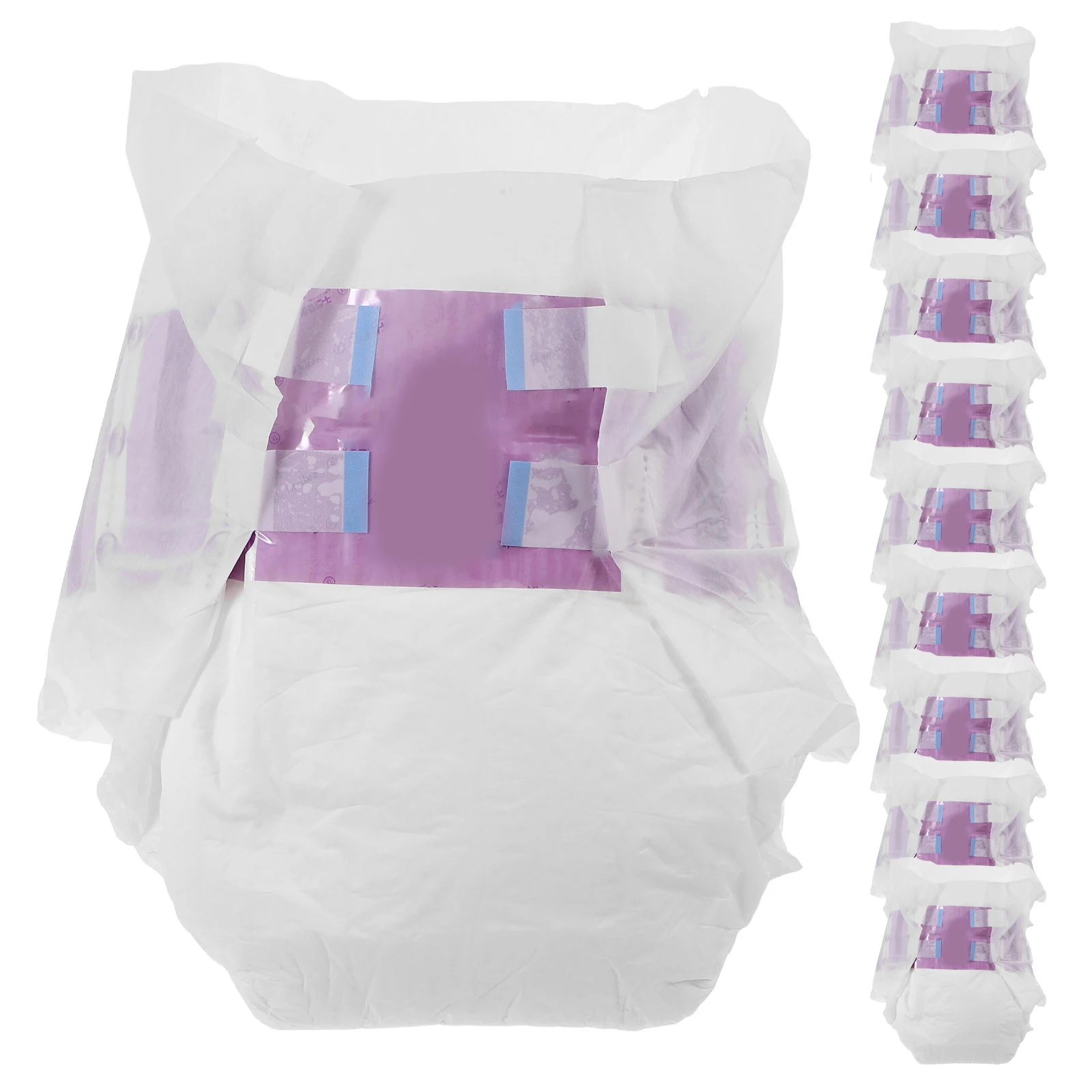 10pcs Adult Diaper Patient Special Diaper Simple Water-Absorbing Protective Adult Diaper
