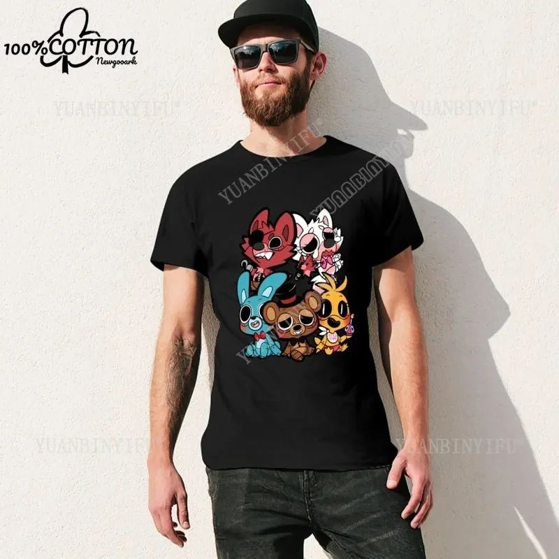 قائمة جديدة خمس ليالٍ في قميص Cutie's 2 FNAF 2 القطني المطبوع برقبة دائرية وأكمام قصيرة للجنسين #2