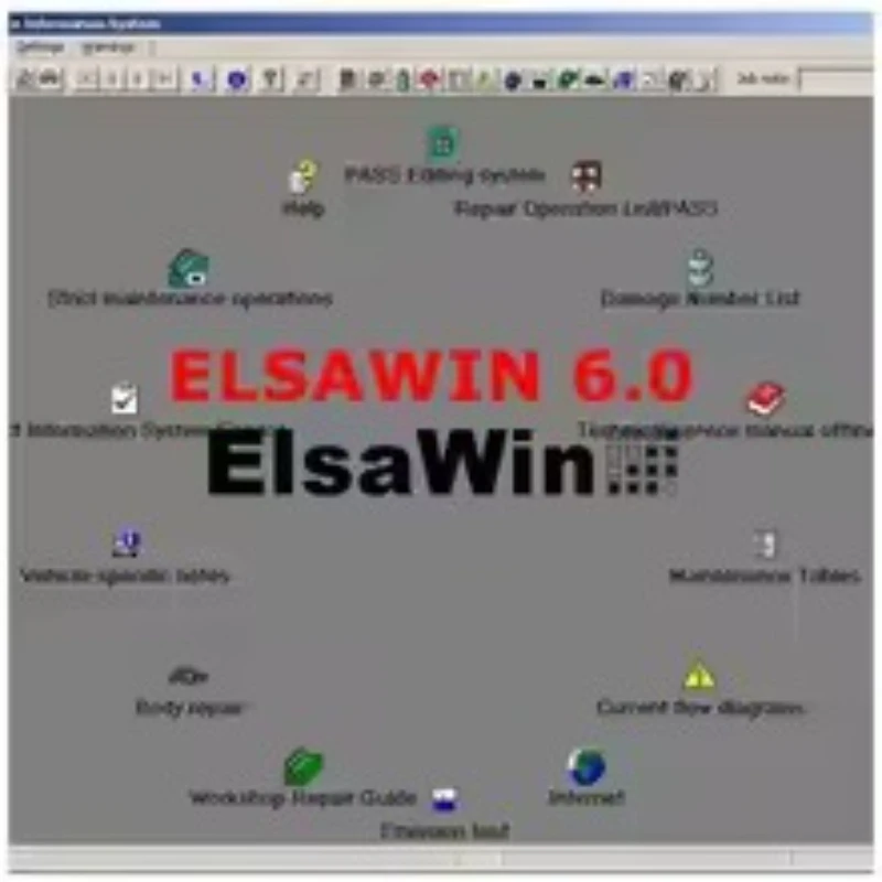 أحدث أداة تشخيص شاحنات السيارات ELSAWIN 6.0 ELSA WIN V6.0 برنامج إصلاح السيارات 5 لغات تدعم جميع النوافذ