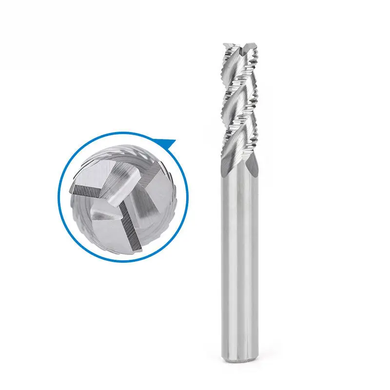 HSS-Schruppfräser, vollständig geschliffen, superharter, gezahnter Fräser, Hochgeschwindigkeitsstahl-Fräser für die grobe Bearbeitung von Stahl oder Aluminium – Detail 9