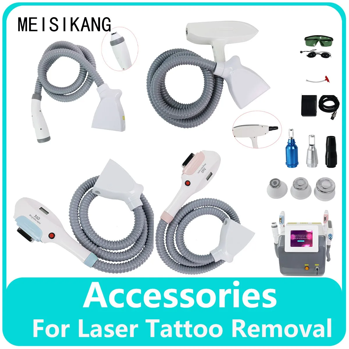 IPL+RF+Picosecond 4 Handles Original Handle Replacement Parts For YAG Laser Hair Removal Laser Tattoo Removal Beauty Machine