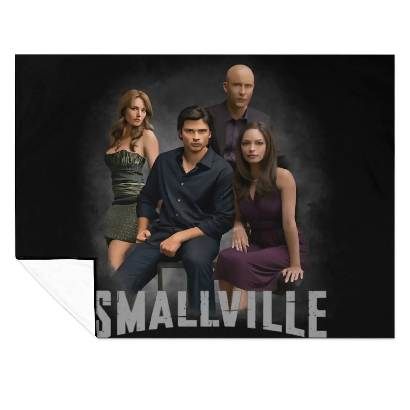 

Smallville Group Throw Blanket Large Soft Plush Plaid Retros Plaid on the sofa Blankets