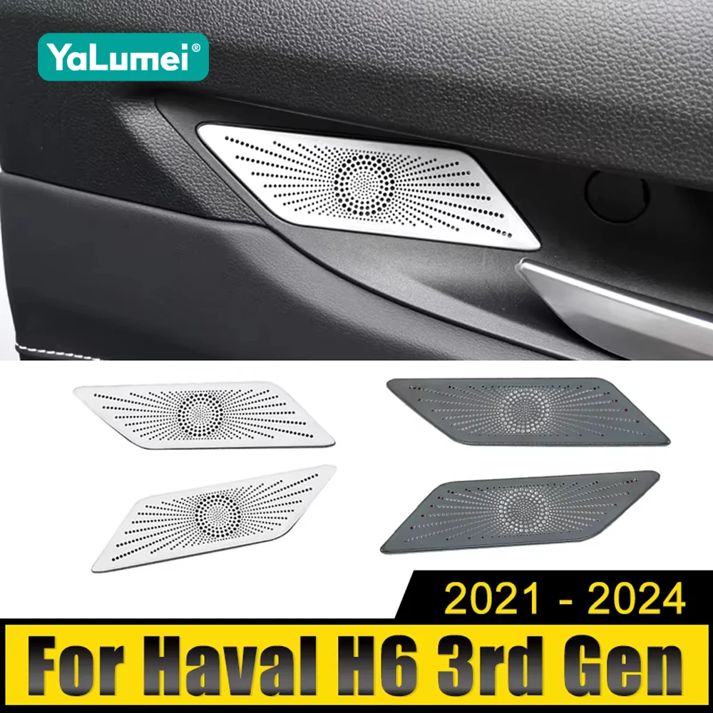 For Haval H6 3rd Gen 2021 2022 2023 2024 H6S GT HEV PHEV Car Rear Door Handle Audio Horn Hood Speaker Trim Cover Frame Stickers