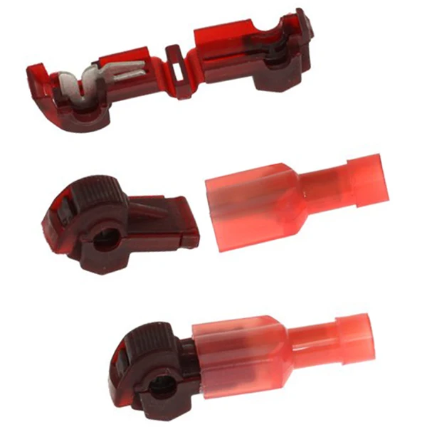 

10Pcs Electrical Connector Red 1.5 to 2.5 Cable Tap Terminal for Automotive Wire Installation Kit Tabs