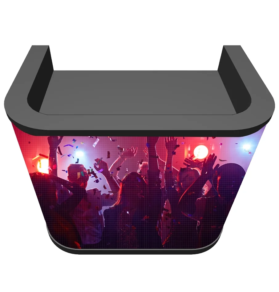 P2.5 High Bright LED DJ Booth Facade Table With Drawer Wheel Portable Waterproof Screen