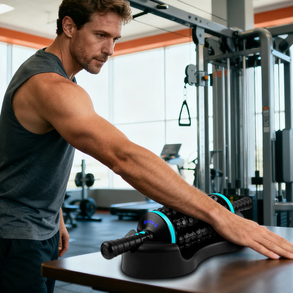 

USB Charging Handheld Massager Muscles Rolling Percussive Massage Device Power Muscle Roller Slimming Massager Body Relaxtion