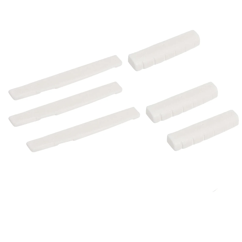 

6 Pcs Beef Bone Nut Saddle Guitar Bridge Wooden Acoustic and Accessories Saddles