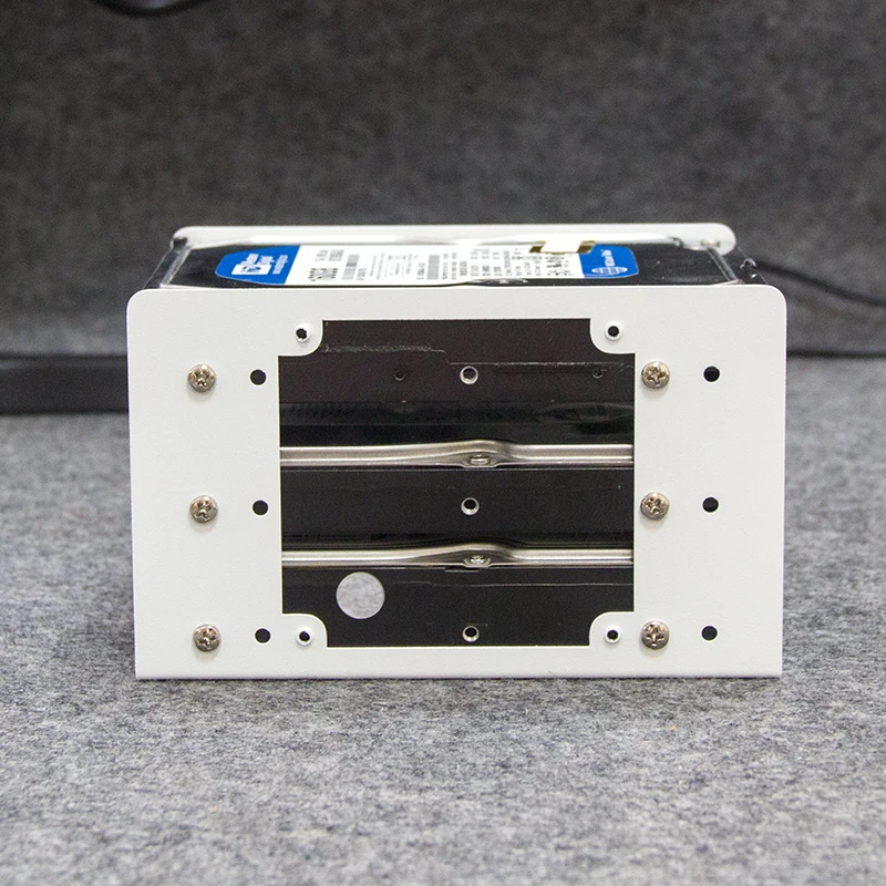 Support de disque dur mécanique blanc intégré, châssis en métal 3.5, ventilateur d'extension superposé, refroidissement pour boîtier PC