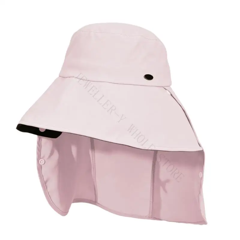 R7UF UPF50+ Sun Hat With Detachable Face Cover Invisible Ponytail Hole For Women Men