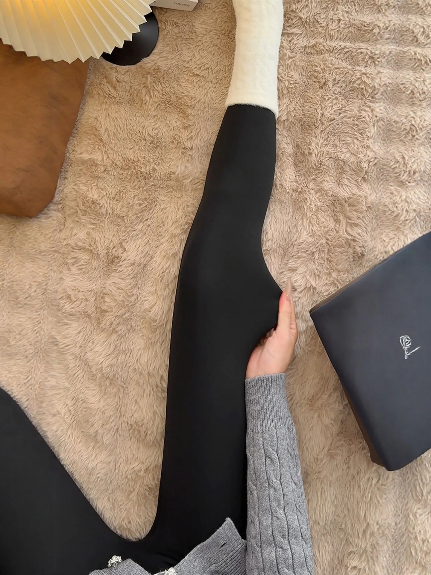 Bla Yoga Pants Women's High Waist Fce Lined Slim Fit Autumn Winter Thermal Cotton Pants Casual Long Pants