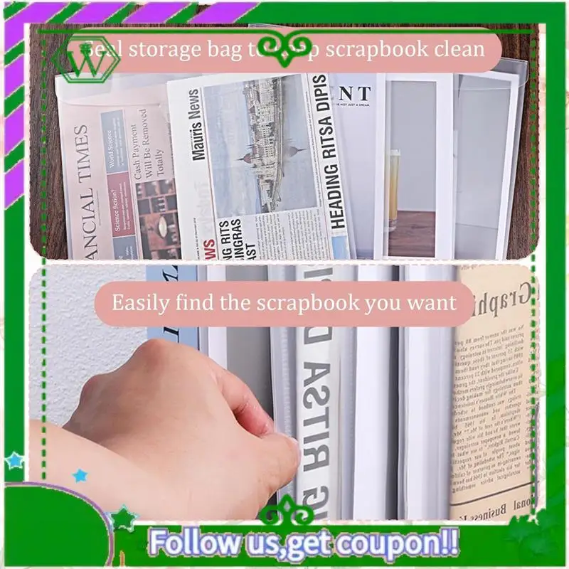 Reliable-Scrapbook Paper Vinyl Storage Organizer Clear Plastic Cardstock Holder With Sticky Index Tabs