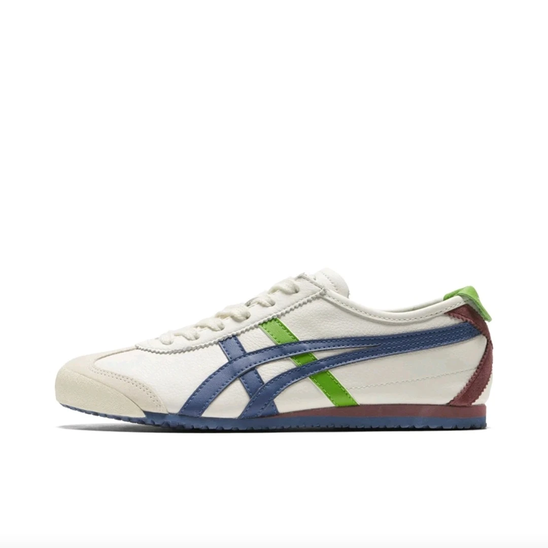 

Onitsuka Tiger MEXICO 66 Men's and Women's Skateboarding Shoes, Casual, Light Weight, Versatile Sneakers, White/Blue