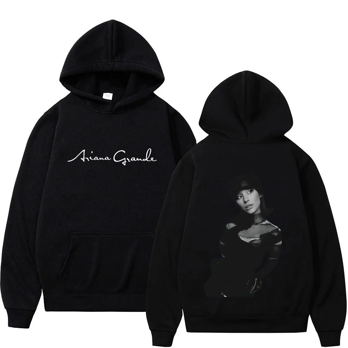 Singer Ariana Grande Fashion Graphics Hoodie Men Women Vintage Oversized Sweatshirt Long Sleeves Loose Casual Hip-hop Pullover