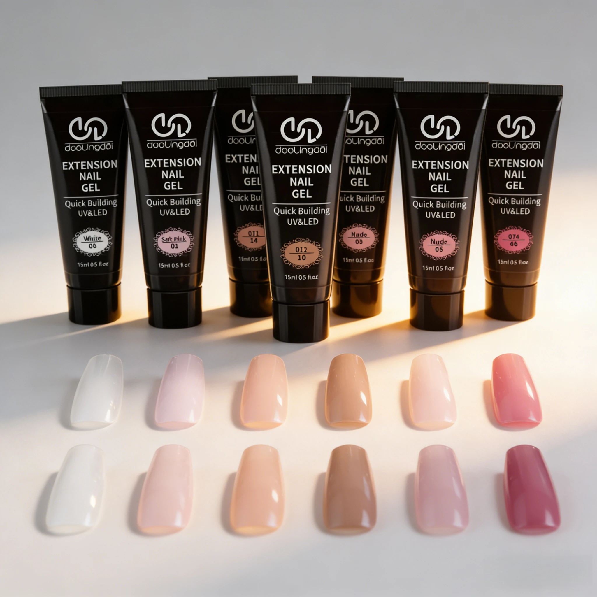 

15 мл*6 Полигель с блестками для быстрого наращивания, полуперманентный УФ-гель, блестящий лак для ногтей, акриловый гель для наращивания, снимаемый гель для нейл-арта