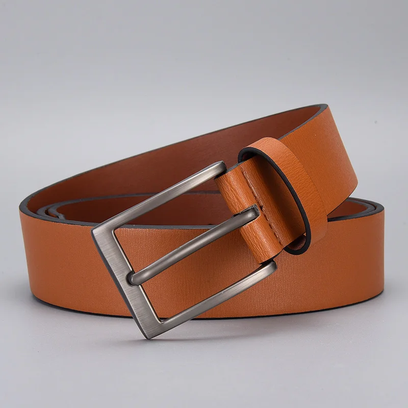 Classic Male PU Leather Brown Belts Luxury Famous Brand Designer Pin Buckle Waist Strap Belt For Men Jeans High Quality